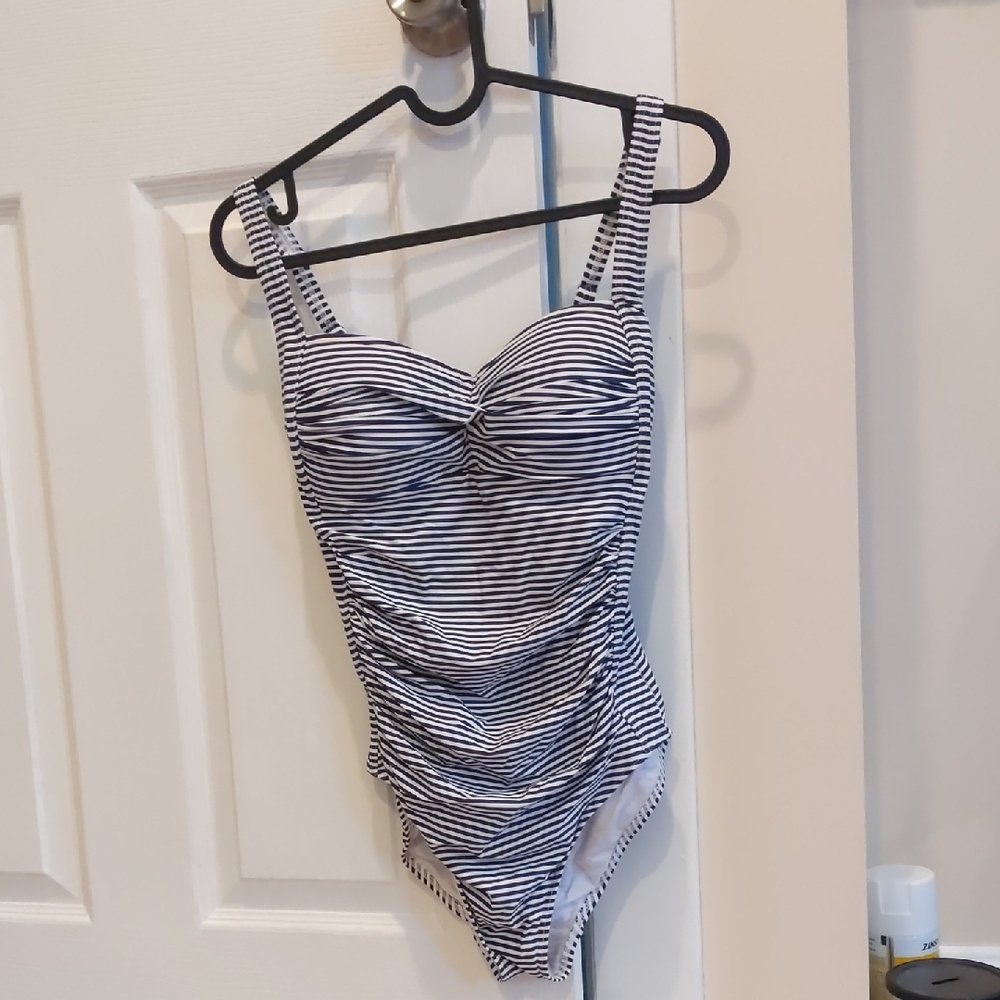 One Piece Striped Swimsuit
